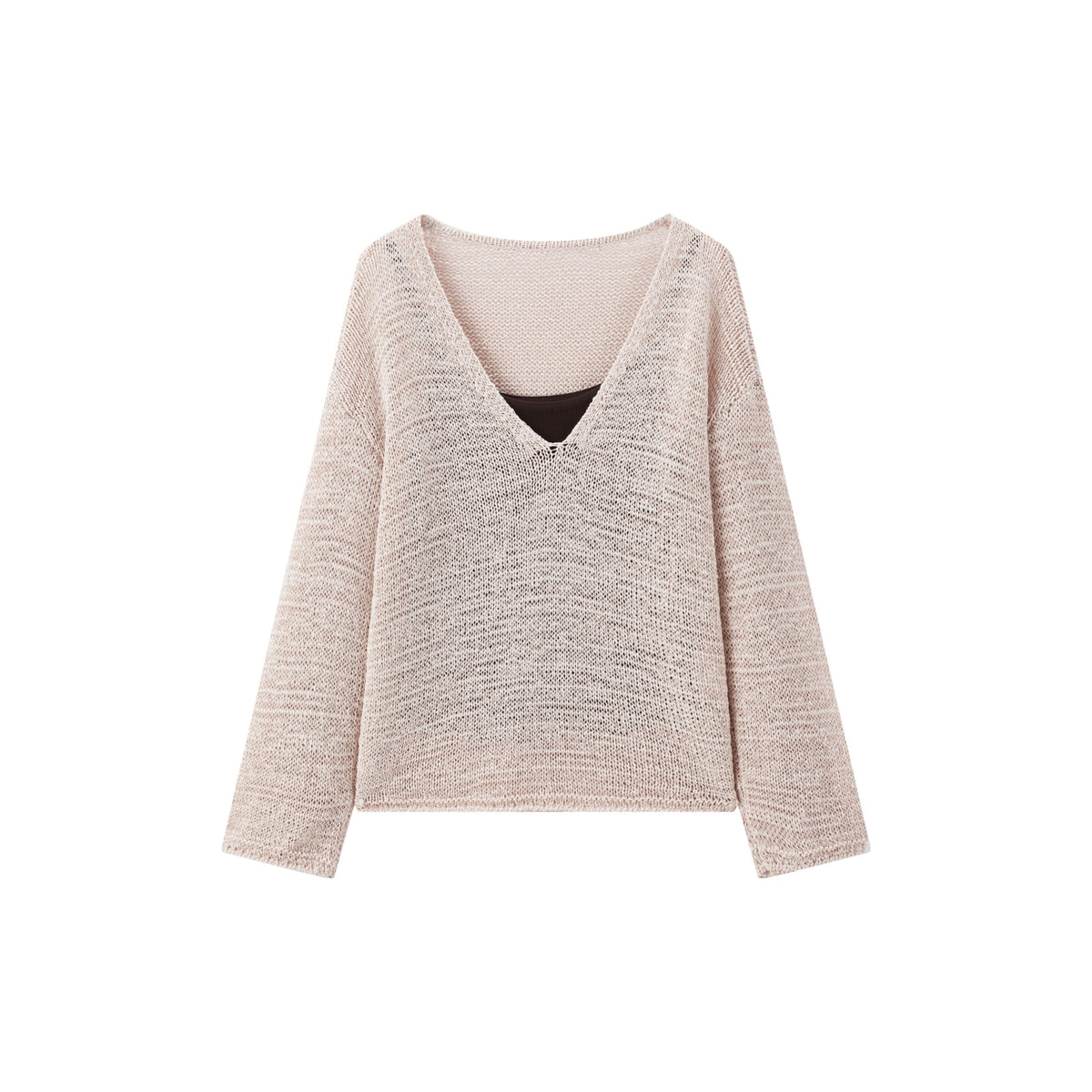 Women's Casual Rose-Latte Lightweight Cover-Up Set
