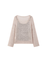 Women's Casual Rose-Latte Lightweight Cover-Up Set