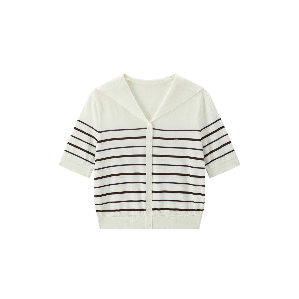 Women's Causal Sailor-Collar Lightweight Knit Cardigan