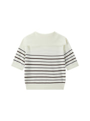 Women's Causal Sailor-Collar Lightweight Knit Cardigan