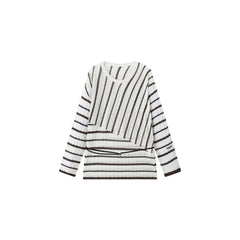 Women's Casual Asymmetric-Stripe Cover-Up