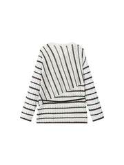 Women's Casual Asymmetric-Stripe Cover-Up