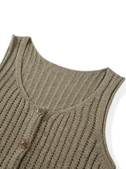 Women's V-Neck Fitted Knit Tank Top