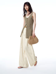 Women's V-Neck Fitted Knit Tank Top