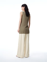 Women's V-Neck Fitted Knit Tank Top