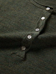 Women's Wool U-Neck Knit Vest in Yangtze Yarn