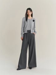 Women's Wide-Leg Suit Trousers with Belt