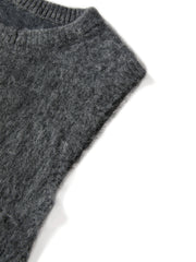 Women's Wool-Blend Vest with Detachable Metal Detail