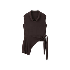 Women's French-Style Cowl-Neck Knit Tank Pullover