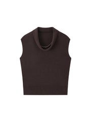 Women's French-Style Cowl-Neck Knit Tank Pullover