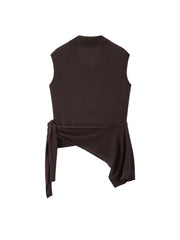 Women's French-Style Cowl-Neck Knit Tank Pullover