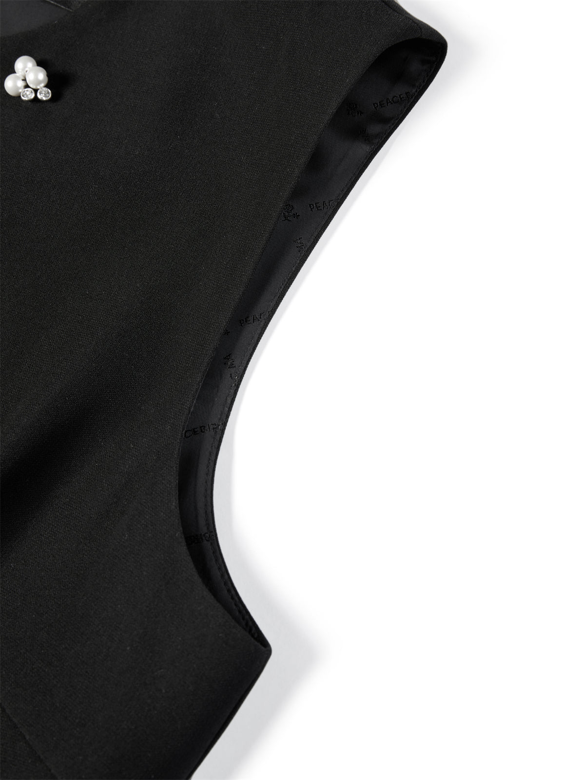 *US Final Sale* Women's Black Sleeveless Beaded Dress
