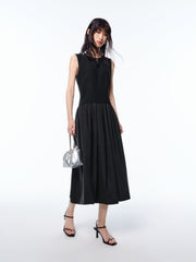 *US Final Sale* Women's Black Sleeveless Beaded Dress