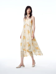 Women's Printed Ruched Cami Dress