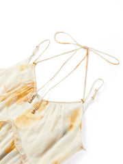 Women's Printed Ruched Cami Dress