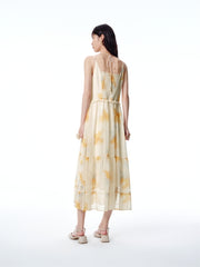 Women's Printed Ruched Cami Dress