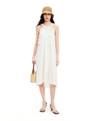 Women's Applique Halter Neck Vacation Dress