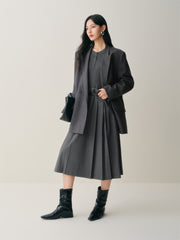 Women's Wool-Blend Knit Panel Dress