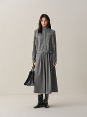 Women's Wool-Blend Knit Dress Two-Piece Set