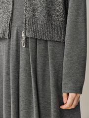 Women's Wool-Blend Knit Dress Two-Piece Set