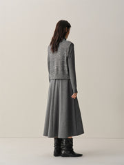 Women's Wool-Blend Knit Dress Two-Piece Set