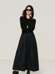 Women's Slash-Neck Slim Spliced Dress