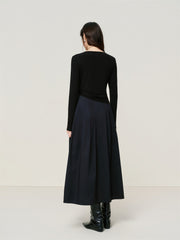 Women's Slash-Neck Slim Spliced Dress