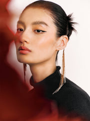 Women's Mock-Neck Knit Dress with Arm Warmers