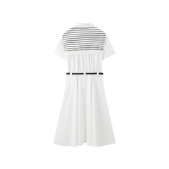 Women's Shirt Dress with Detachable Shawl