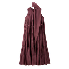 Women's Flared Tiered Long Dress