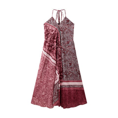 Women Bohemian Resort Spaghetti Strap  Dress
