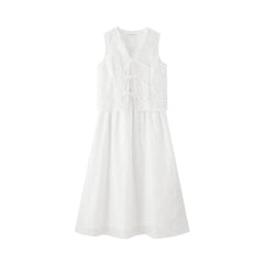 Women's Lace Mock Two-Piece Dress