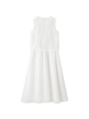 Women's Lace Mock Two-Piece Dress