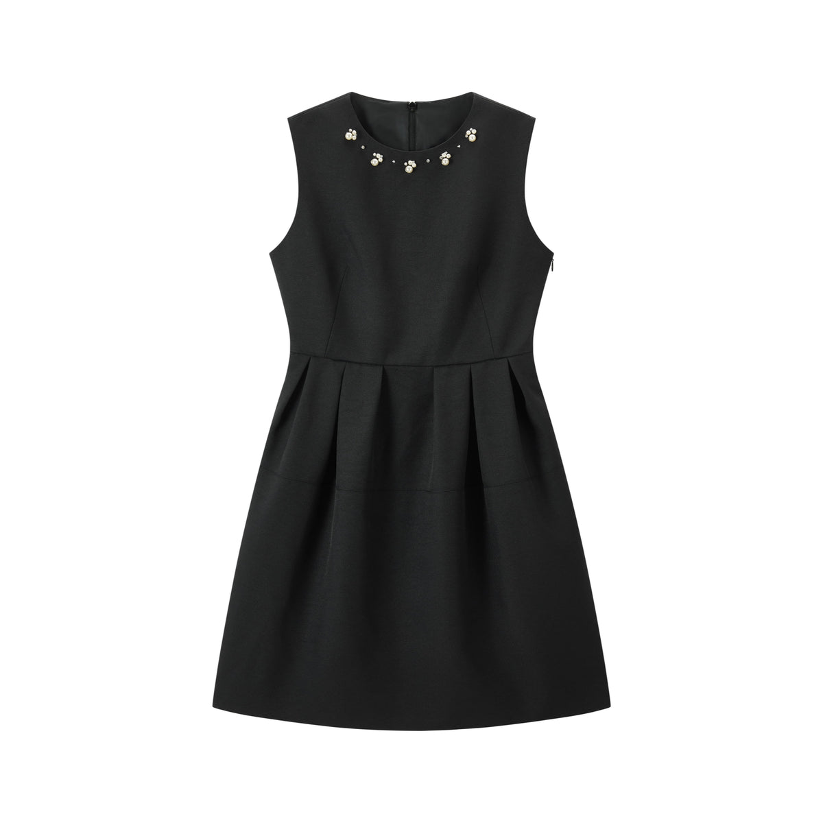 Women's Hepburn-Style Waisted Little Black Dress