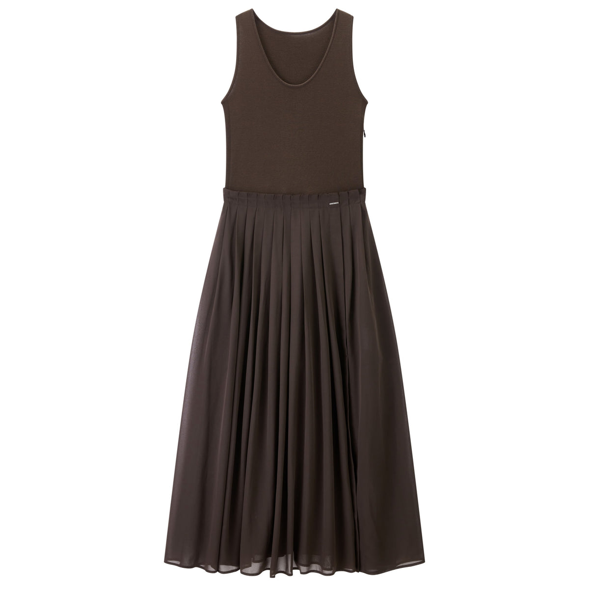 Women's Elegant Paneled Pleated Dress