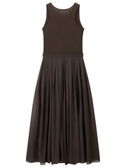 Women's Elegant Paneled Pleated Dress