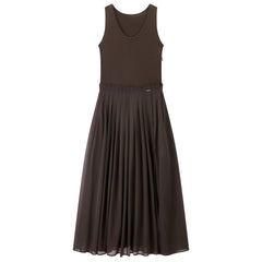 Women's Elegant Paneled Pleated Dress