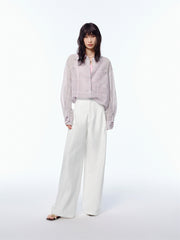 Women's High-Waisted Solid Wide-Leg Pants