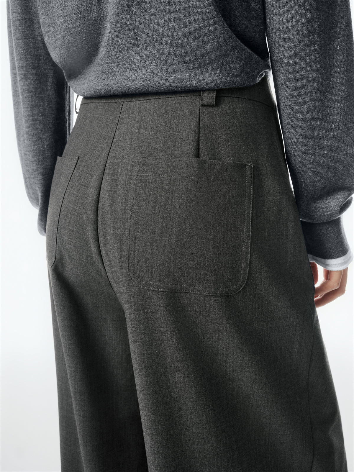 Women's Asymmetrical Wide-Leg Suit Pants