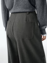 Women's Asymmetrical Wide-Leg Suit Pants