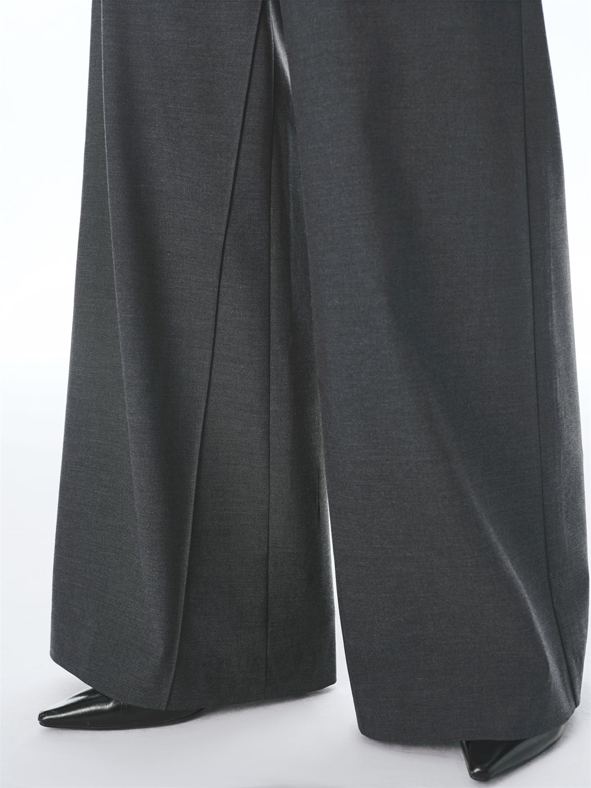 Women's Wide-Leg Suit Trousers with Belt