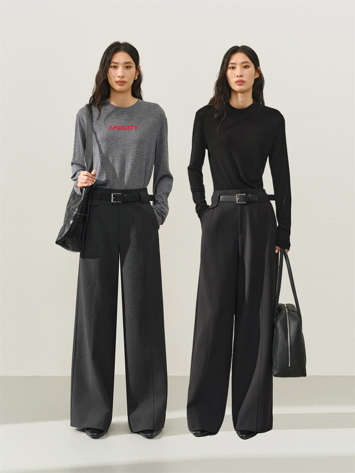 Women's High-Waist Straight-Leg Suit Trousers