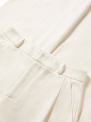 Women's Wide-Leg Pants with Self-Fabric Belt