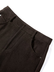 Women's Oversized Chenille Curved-Leg Pants