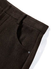 Women's Oversized Chenille Curved-Leg Pants