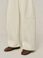 Women's Drawstring-Waist Oversized Curved-Leg Pants