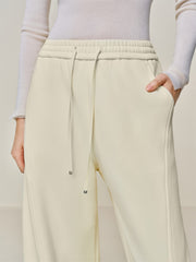 Women's Drawstring-Waist Oversized Curved-Leg Pants