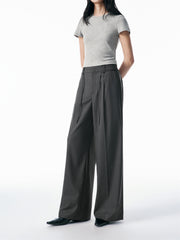 Women's Oversized Suit Pants with Detachable Belt