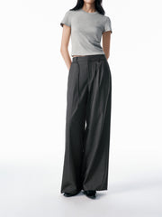 Women's Oversized Suit Pants with Detachable Belt