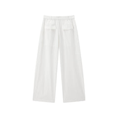 Women's Basic Wide-Leg Curved Cut Pants